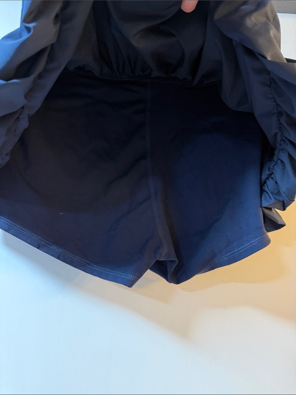 Free People Navy Layered Ruffle Skort - Picture 3 of 5